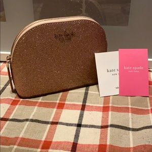 Kate spade makeup purse in rose gold NWT